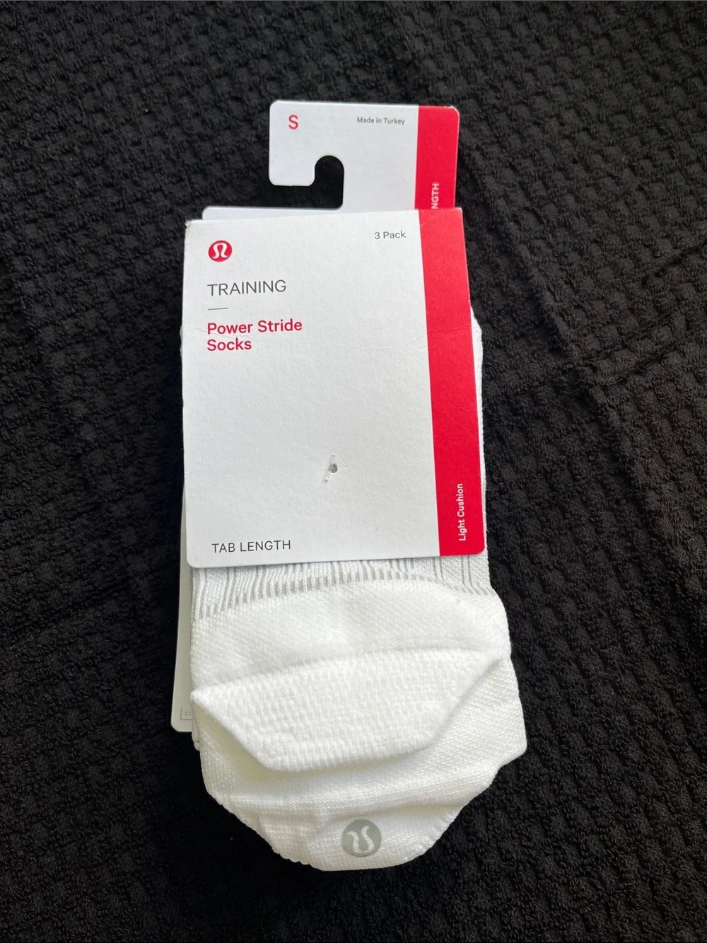 🆕 Lululemon White Power Stride Tab-Length Training Socks - 3 Pack